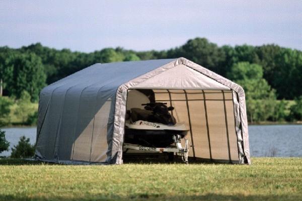 10'Wx12'Lx8'H peak style fabric shed